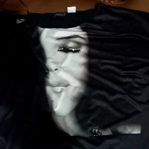 Cute versatile black scoop neck blouse